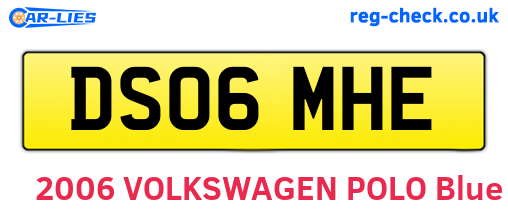 DS06MHE are the vehicle registration plates.