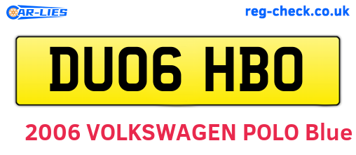 DU06HBO are the vehicle registration plates.