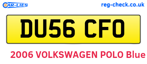 DU56CFO are the vehicle registration plates.