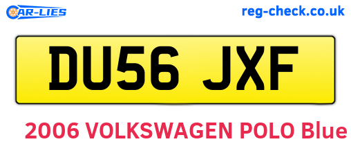 DU56JXF are the vehicle registration plates.