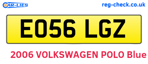 EO56LGZ are the vehicle registration plates.