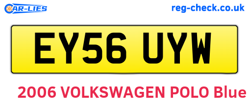EY56UYW are the vehicle registration plates.