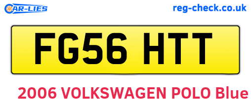 FG56HTT are the vehicle registration plates.