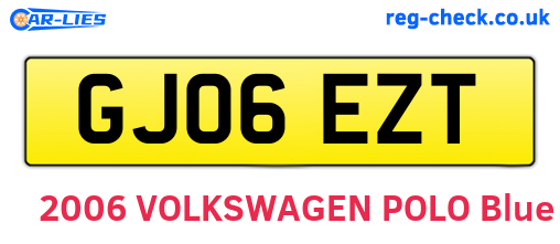 GJ06EZT are the vehicle registration plates.