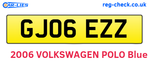 GJ06EZZ are the vehicle registration plates.