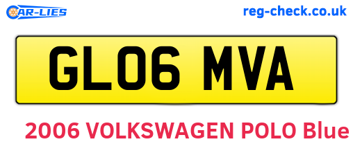 GL06MVA are the vehicle registration plates.