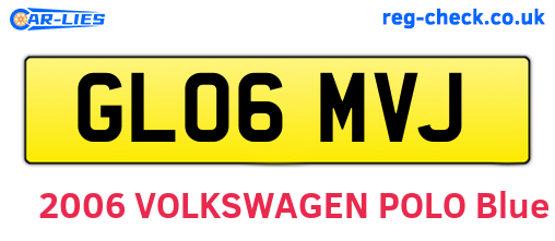 GL06MVJ are the vehicle registration plates.