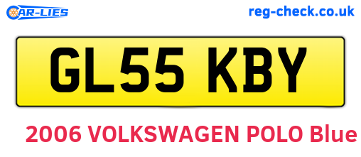 GL55KBY are the vehicle registration plates.