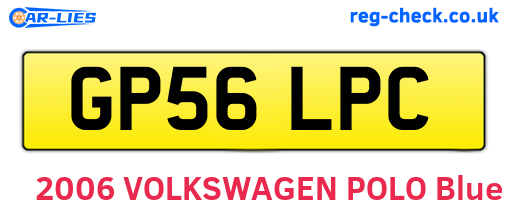 GP56LPC are the vehicle registration plates.