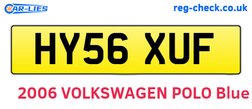 HY56XUF are the vehicle registration plates.