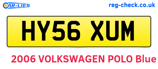 HY56XUM are the vehicle registration plates.