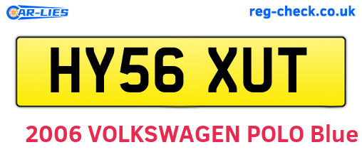 HY56XUT are the vehicle registration plates.