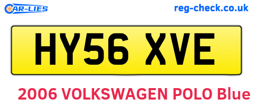HY56XVE are the vehicle registration plates.