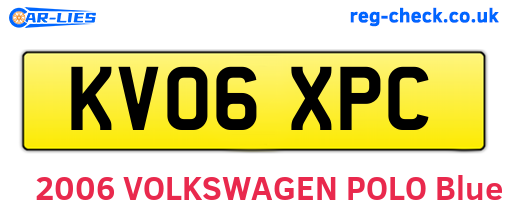 KV06XPC are the vehicle registration plates.
