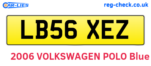 LB56XEZ are the vehicle registration plates.