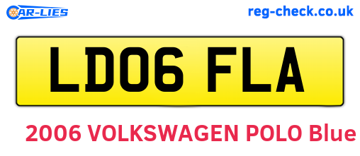 LD06FLA are the vehicle registration plates.