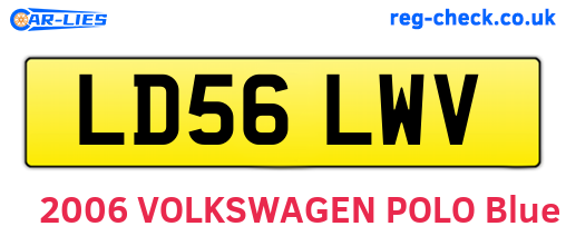 LD56LWV are the vehicle registration plates.