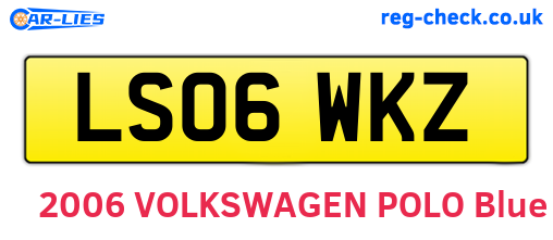 LS06WKZ are the vehicle registration plates.