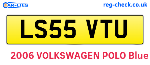LS55VTU are the vehicle registration plates.