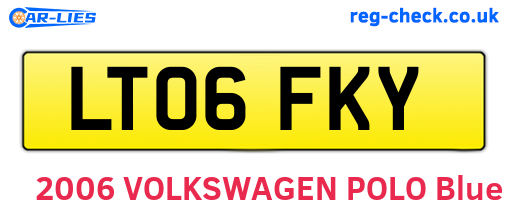 LT06FKY are the vehicle registration plates.