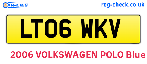 LT06WKV are the vehicle registration plates.