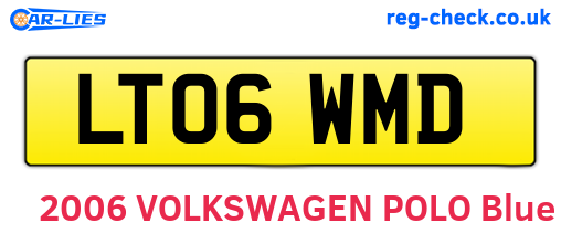 LT06WMD are the vehicle registration plates.