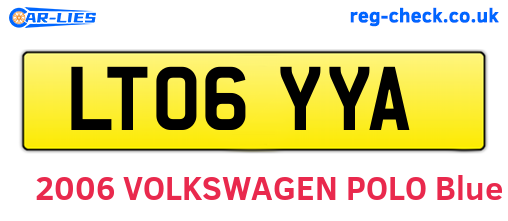 LT06YYA are the vehicle registration plates.