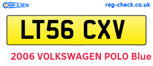 LT56CXV are the vehicle registration plates.