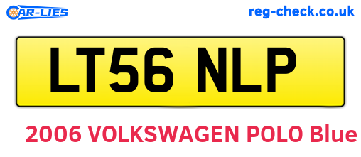 LT56NLP are the vehicle registration plates.
