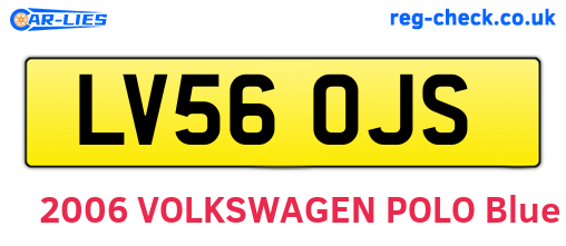 LV56OJS are the vehicle registration plates.