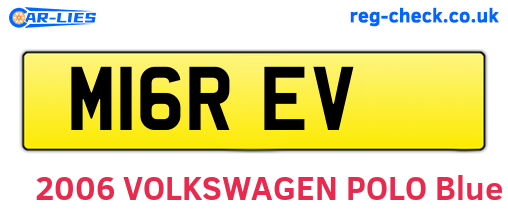 M16REV are the vehicle registration plates.