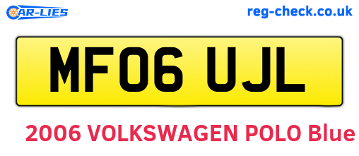 MF06UJL are the vehicle registration plates.