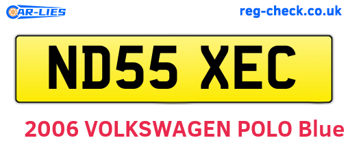 ND55XEC are the vehicle registration plates.