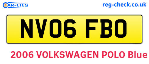 NV06FBO are the vehicle registration plates.