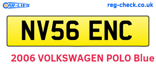 NV56ENC are the vehicle registration plates.