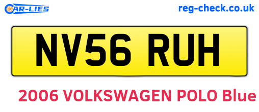 NV56RUH are the vehicle registration plates.