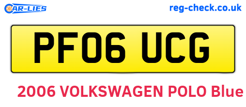PF06UCG are the vehicle registration plates.