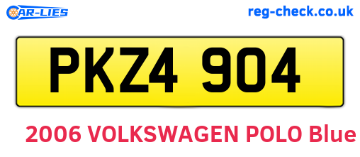 PKZ4904 are the vehicle registration plates.