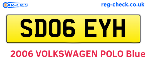SD06EYH are the vehicle registration plates.