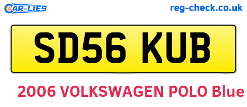 SD56KUB are the vehicle registration plates.