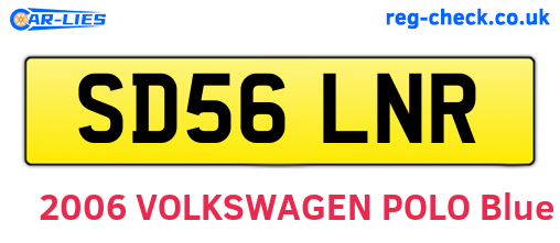 SD56LNR are the vehicle registration plates.