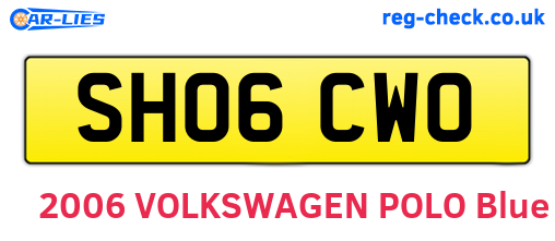 SH06CWO are the vehicle registration plates.