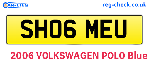 SH06MEU are the vehicle registration plates.