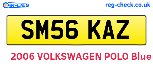 SM56KAZ are the vehicle registration plates.