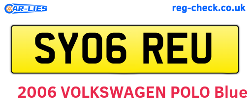 SY06REU are the vehicle registration plates.
