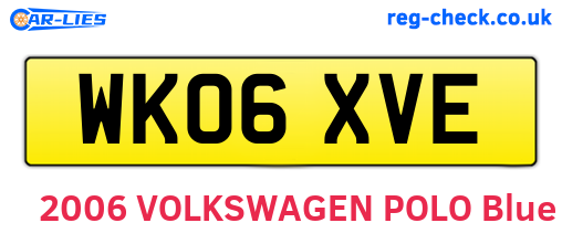 WK06XVE are the vehicle registration plates.