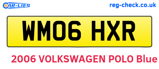 WM06HXR are the vehicle registration plates.