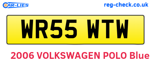 WR55WTW are the vehicle registration plates.