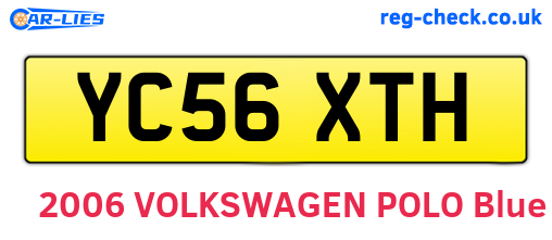YC56XTH are the vehicle registration plates.