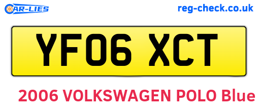 YF06XCT are the vehicle registration plates.